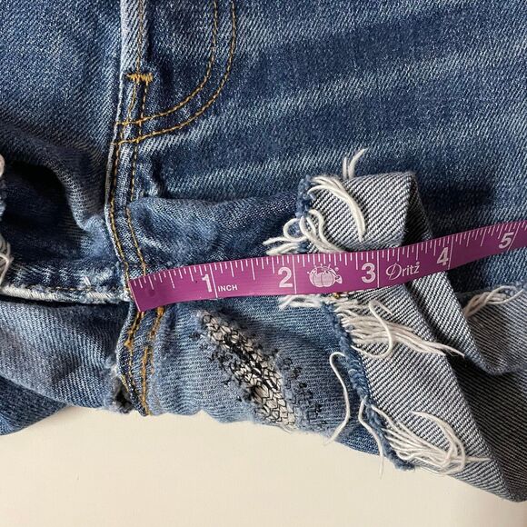 Vintage Levi’s 501 Distressed Dark Wash Cut Off Denim Shorts 27-28” Waist GUC - Picture 7 of 11